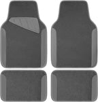 Waterproof Universal Fit Car Floor Mats, Car Mats Fit for SUV,Vans,sedans, Trucks,Set of 4pcs Car Carpet with Driver Heel Pad (All Gray)
