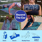 2 Pack Car Seat Towel Covers, Sweat-Proof Microfiber Seat Protectors for Gym, Running, Beach & Workout, Breathable Quick-Dry, Machine Washable, Gradient Mandala Print, Universal Fit