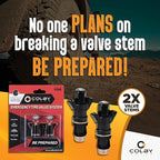 Quick Emergency Valve Stem Replacement Kit for Tubeless Tires | No Tools Required for Install | No Need to Remove Tire | Tire Valve Stem Kit Made in USA from quality 360 brass components