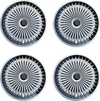 Hubcap Wheel Cover Replacement R17 Hub Caps Universal Wheel Rim Cover ABS Material Exterior Accessories for Car Truck SUV -Set of 4（17-inch，Silver-Black）