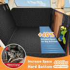 Dog Car Seat Cover for Back Seat,Waterproof Oxford cloth Hard Bottom Car Seat Cover for Dogs,Non-slip Backseat Dog Cover with Upgraded Door Protection Flap 52×25in,Dog Hammock for Car SUV Small Trucks
