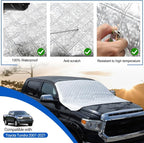 Windshield Snow Cover Fit for Toyota Tundra 2007-2021, Front Windshield Cover for Ice and Snow, Auto Extra Thick Windshield Ice Cover Protects Windshield from Rain, Sun, Frost