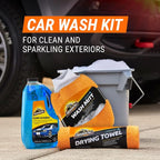 Car Wash and Cleaner Kit - 8-Piece Complete Set with Wash Concentrate, Wipes, Microfiber Towels & Air Freshener, Gift for Dad