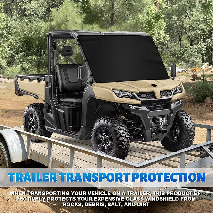 600D UTV Windshield Snow Cover Compatible with CFMOTO UFORCE 1000/1000 XL 2019-2026 Full Size, Transport Windshield Protector for Ice and Snow