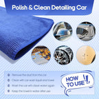 2PCS Clay Towel Auto Detailing, Clay Bar Towel Cloth Auto Detailing for Car (12 x 12 in) (Blue)