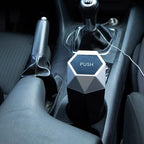 Car Trash Can with Lid, Cup Holder Garbage Can for Car, Garbage Bin Cars Accessories for Interior, Leakproof Small Trash Bin, Mini Trash Can for Cars, Home, Office (2, Silver)