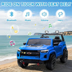 24V Licensed Colorado Electric Car for Kids, Ride on Toys for Toddlers with Remote Control, 2 Seater Electric Car Ride On Vehicle w/Bluetooth, Soft Start, LED Lights - Blue
