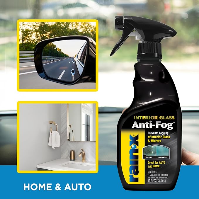 630543 Interior Glass Anti-Fog, 12 oz. - Prevents Fogging of Interior Glass and Mirrors, Usable on Both Automobiles and Marine Vehicles (Pack of 2)