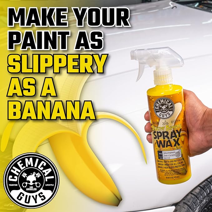 Spray Wax Blazin' Banana - Carnauba Car Wax Spray for High Gloss Shine and Protection, Safe for Cars, Trucks, SUVs, RVs, and More - 16 oz