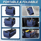 Car Trunk Organizer for SUV, Car Organizers and Storage with Reinforced Handles, Car Accessories for Women/Men 50L Waterproof Polyester Trunk Organizer(Medium, Dark Blue)