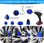 26PCS Car Detailing Kit, Car Detailing Brush Set, Car Cleaning Kit, Auto Detailing Tools for Interior Exterior Wheels, Professional Car Wash Accessories with Windshield Cleaning Tool and Storage Bag