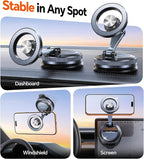 for MagSafe Car Mount【Windshield+Vent+Dash】Magnetic Phone Holder for Car Phone Holder Mount Cell Phone Holders for Your Car Accessories Suction Phone Mount for Car Truck Stand for iPhone 17 16