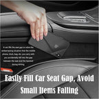 Car Seat Gap Filler Universal Fit Orgaziner for Car, SUV, Truck to Fill The Gap Between Side Seat and Console Stop Cellphone, Wallet, Keys, Coins from Dropping, 2 Pack (Black)