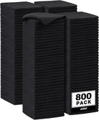 AIDEA Microfiber Cleaning Cloth-800PK, Soft Microfiber Towels for Cars, Absorbent Cleaning Rags, Lint-Free Streak-Free Wash Cloths for House, Kitchen, Window(12in.x12in), Black