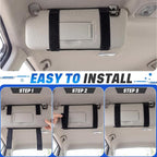2 Pack Car Visor Organizer Sun Visor Organizer Tactical with Zipper Storage Pouch and Sunglasses Holder Clip for Truck Police Vehicle Equipment