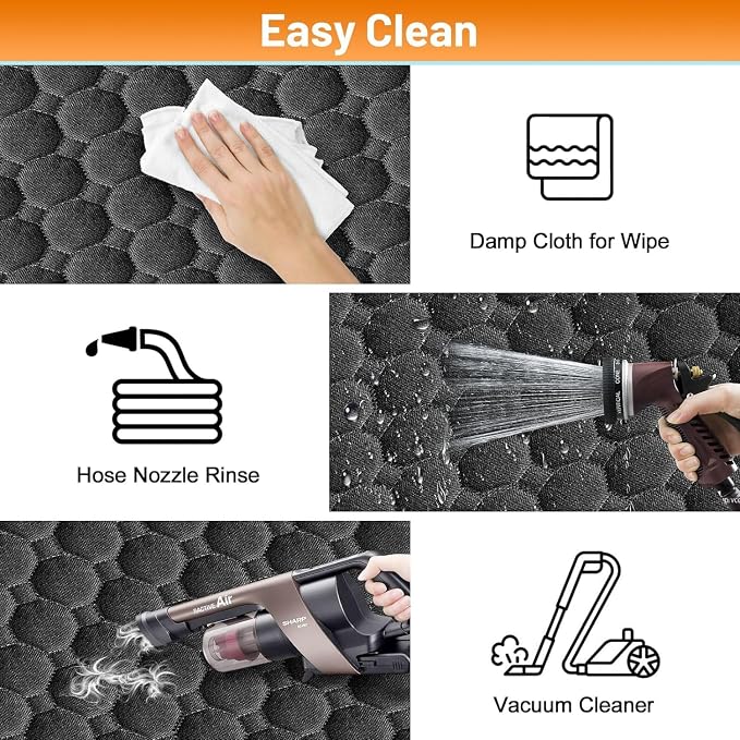 Waterproof Dog Hammock for Truck, Compatible with F150/RAM, Orange | Visible Mesh Window,Great Gift,Storage Pockets,Effortless Cleaning, designed for full-size trucks, water-resistant polyester