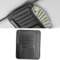 Car Sun Visor Organizer, Multifunctional Auto Visor Document Holder with Sunglasses Clip, Universal Car Interior Accessories Organizer for Drving License, Card, Pen (Carbon Fiber Black)