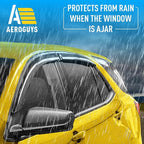 Extra Durable Window Deflectors Tape-On Window Visors Rain Guards Fit for Chevrolet (Chevy) Equinox 2018-2024, Sun Visors, Wind Vent for Shades, Exterior Car Accessories - 4pcs. AG0865