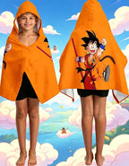 D Printed Soft Cotton Terry Hooded Towel Wrap, Portable Absorbent Towel for Bath Pool Beach Daily Use, 28 in x 55 in