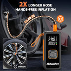 Portable Air Compressor, 48s Fast Inflation, Cordless with Dual Power Supply, 150 PSI Tire Pump with Digital Gauge, Long Runtime & Storage Case for Car, Truck, Bike, Ball