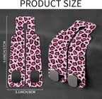 Car Seat Headrest Hooks for Purses and Bags Abstract Pink Leopard 1 Pack Bag Purse Holder for Car with Double Metal Hooks Car Purse Hanger Hanging Accessories