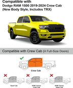 in-Channel Window Rain Guards Fit for Dodge RAM 1500 Crew Cab (New Body Style Includes TRX) 2019-2026 Rain Guard Extra Durable Window Deflectors Vent Visors Vent Shades Truck Accessories