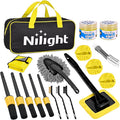 15PCS Car Detailing Kit Auto Cleaning Tools Wash Set with Storage Carry Bag Beginners Easy to Use for Interior Exterior Car Care Clean Windshield Dashboard Seat Air Vents Wheels Tires, Yellow