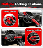 Car Steering Wheel Lock Anti-Theft Device, Wheel Locks for Cars, Dual Hooks, Car Lock Steering Wheel, Car Anti-Theft Device, Saw-Resistant Alloy Steel, for Cars, SUVs & Trucks