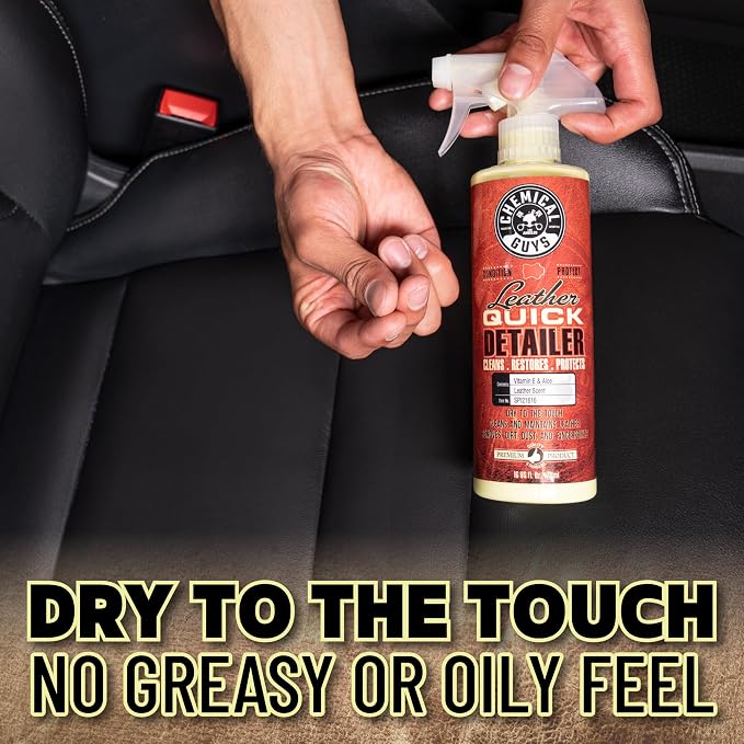 Leather Quick Detailer for Car Interiors, Furniture, Apparel, Shoes, Sneakers, Boots, and More (Works on Natural, Synthetic, Pleather, Faux Leather and More), 32 fl oz
