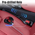 Car Seat Gap Filler 2 Pack, Universal Car Seat Gap Filler Organizer Anti-Drop with Storage, for Auto SUV Truck Interior Accessories, Black