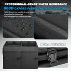 Trunk Organizer for SUV, Large Capacity Car Organizer and Storage with 4 Compartment, Foldable Trunk Organizer for Car, 60L Black