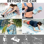 2 Pack Car Towels Seat Cover with Storage Bag, Multifunctional Microfiber Towel for Gym Outdoor Sport Running,Picnic, Beach, Pet Dog Travel,Fits Car SUV Truck (Scooter Dog)