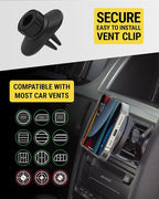 Qi2 Wireless MagSafe Car Mount Charger, 15W Magnetic Suction Cup Windshield/Dashboard Cell Phone Holder with Vent Clip & Fast USB-C Car Charger Compatible with Apple iPhone 16/15/14/13/12, S25