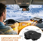 Portable Car Heater - Car Defroster for Vehicle, 150W Automotive Heater Fan with 180° Swivel Bracket, 3 Outlets for Wide Heat Distribution, for All 12V Vehicles (Black)