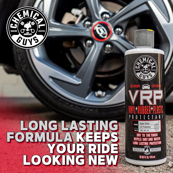VRP Vinyl, Rubber, and Plastic Dressing - Tire Dressing, Non-Greasy, Dry-to-the-Touch Shine for Tires, Trim, and More, Safe for Cars, Trucks, SUVs, RVs & More - 128 oz
