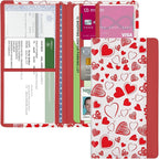 Car Registration and Insurance Holder, with Magnetic Closure for License, Cards and Documents, All Vehicle Needs and Car Accessories (Heart)