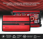 SXE-3000.4D/RD Car Amplifier Stereo Full-Range Class D 4-Channel 200x4 RMS @4 OHM 3000 Watts - Powerful and Compact Amp for Speakers in Car Audio System