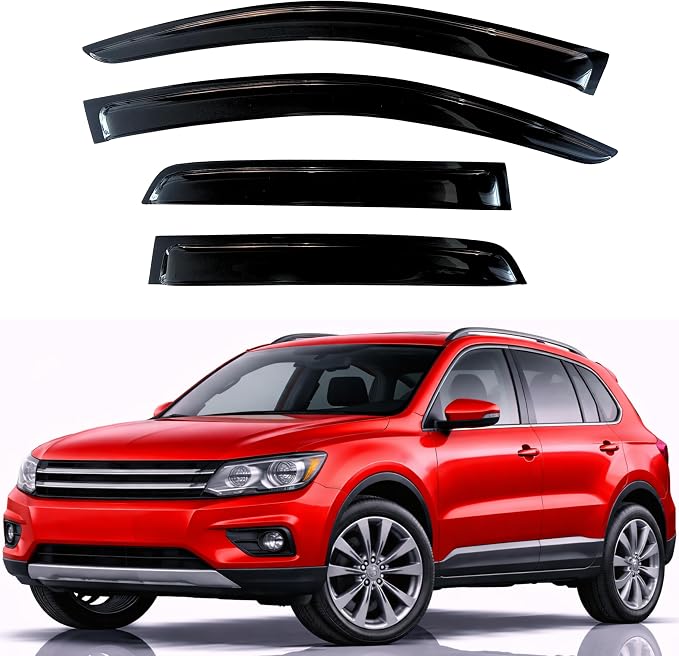 KPY Rain Guards Fit for 2009-2017 Volkswagen Tiguan, Out-Channel Window Visors Vent Wind Deflectors 4PC, Car Accessories for 09-17 VW Tiguan