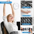 Lumbar Support Pillow for Car, Car Seat Back Support for Driving | Memory Foam Car Lumbar Support for Driving, Car Back Cushion, Adjustable Straps, Lower Back Pillow, Breathable 4D Mesh, Black