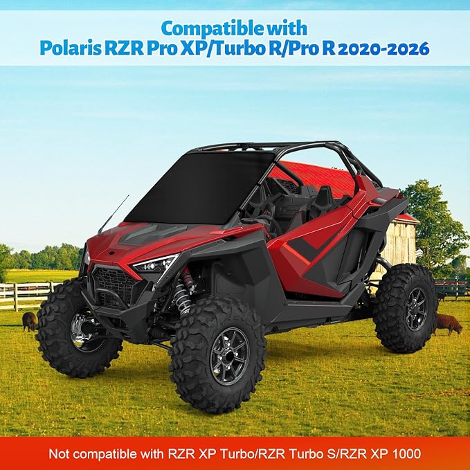 600D UTV Windshield Snow Cover Compatible with Polaris RZR Pro XP/Turbo R/Pro R 2020-2026, Transport Windshield Protector for Ice and Snow