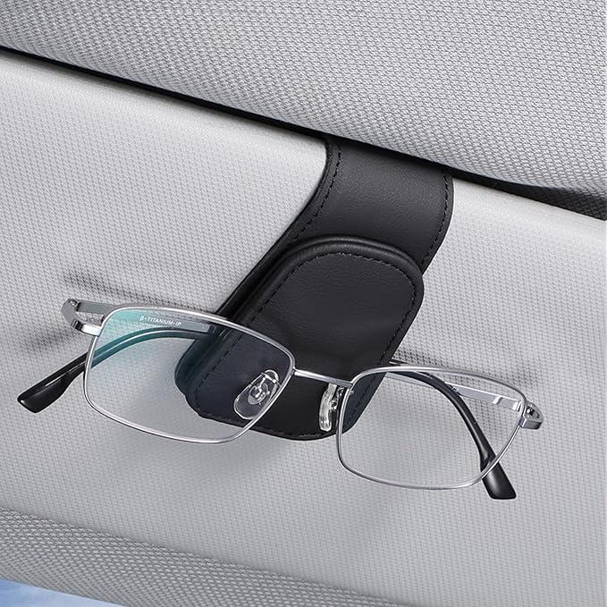 Car Seat Gap Filler, Seat Gap Organizer with Phone Holder, Car Seat Accessories, Car Organizer Fit Car SUV Truck, 2PCS Seat Gap Filler and 2 Pack Sunglass Holder Black