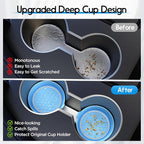 Car Cup Coaster Universal Non-Slip Cup Holders Bling Crystal Rhinestone Car Interior Accessories 2 Pack Light Blue