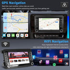 4G+64G Android Car Stereo for VW Passat Golf MK5 MK6 Jetta T5 EOS Polo Touran Seat Sharan Wireless Carplay Android Auto, 7'' Touchscreen Car Radio with GPS Bluetooth 5G-WiFi FM 32EQ DSP Rear Camera