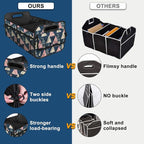 Trunk Organzier and Storage with Reinforced Handles,Car Accessories for Women/Men 50L Waterproof Polyester for Car/SUV/Minivan/Truck(Medium, Triangle)