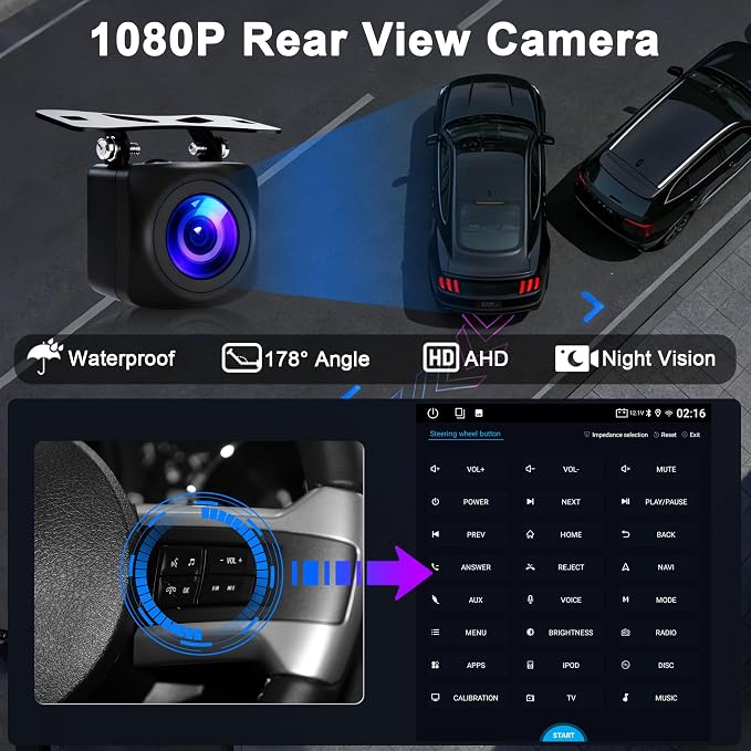 4G+64G Car Radio for Ford Mustang 2010-2014: 9.7" Upgrade Android 15 Stereo | Head Unit Wireless CarPlay Android Auto, BT 5.4, WiFi 6, GPS, FM, RDS, EQ, SWC, 1080P Backup Camera