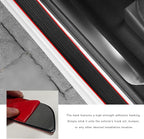 4 PCS Car Door Sill Protector, Anti-Scratch Automotive Threshold Protective Strip, Waterproof Door Edge Guards Step Shield Cover for Sedans Trucks SUVs, Car Accessories (Black & Red)