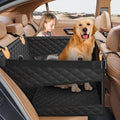 Large Dog Car Seat, Back Seat Extender for Dogs with 3 Mesh Windows, Waterproof Medium Carseat for Dogs with Hard Bottom, Pet Seat Cover for Cars, Trucks and SUVs