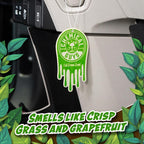 Hanging Car Air Freshener 12-Pack, Cali Greens Premium Fresh Floral & Refreshing Green Fragrance, Rearview Mirror Paper Fresheners for Cars, Trucks, SUVs, RVs & Boats
