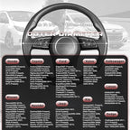 Steering Wheel Cover for 14.5-15 inch Wheels, Breathable PU Leather with Perforated Sides, Anti-Slip Grip, Universal Fit for Cars & SUVs, Black and Burgundy