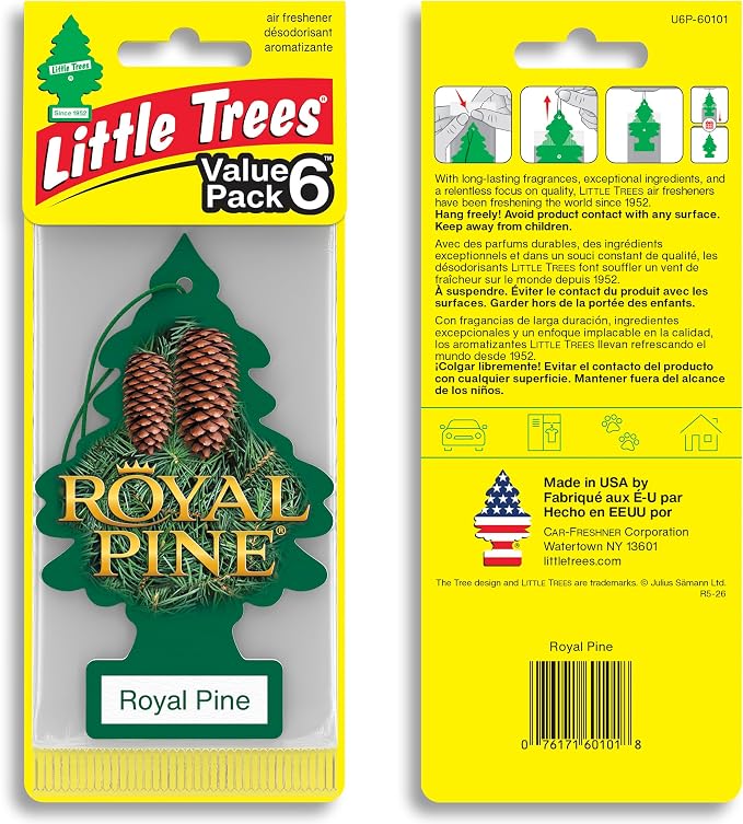 Car Air Freshener | Hanging Tree Provides Long Lasting Scent for Auto and Home | Royal Pine, 24 Air Fresheners